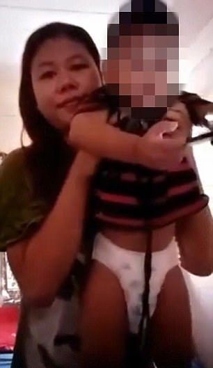 疯狂！泰女子为逼丈夫回家拍摄视频威胁勒死儿子