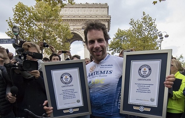 英男子79天骑车环游世界破吉尼斯纪录