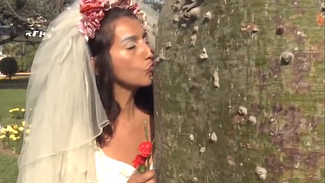 秘鲁众新娘与大树“结婚” 承诺一生一世守护它